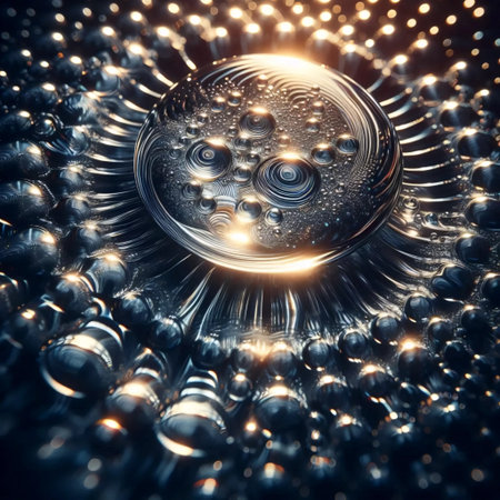 A pond surface ripples, Ai generated imageの写真素材