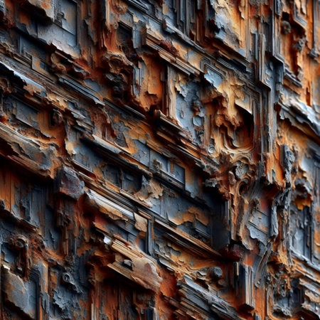 A peeling rusted steel, Ai generated imageの写真素材