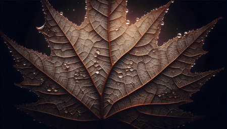 A maple leaf veins, Ai generated imageの写真素材