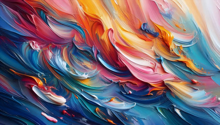 An acrylic paint strokes, Ai generated image