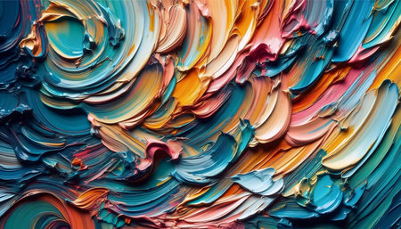 An acrylic paint strokes, Ai generated imageの写真素材