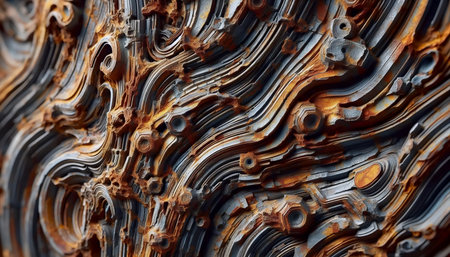 A peeling rusted steel, Ai generated imageの写真素材