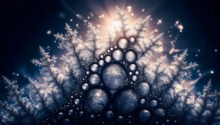A melting ice patterns, Ai generated image