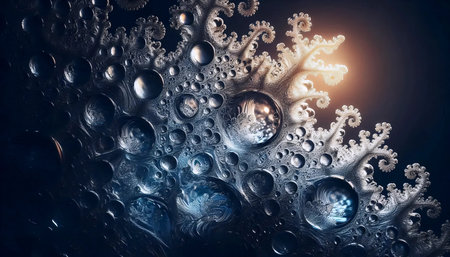 A melting ice patterns, Ai generated imageの写真素材