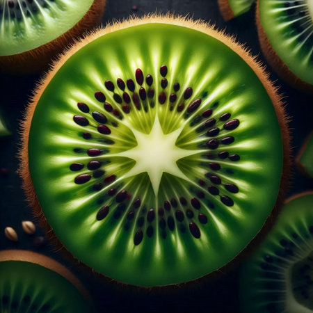 A kiwi star cut, Ai generated imageの写真素材