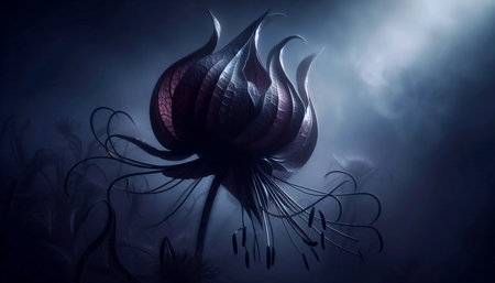 A Bat Flower macro, Ai generated image