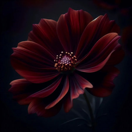 A Chocolate Cosmos close-up, Ai generated imageの写真素材
