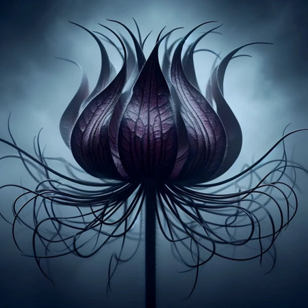 A Bat Flower macro, Ai generated image