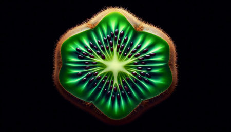 A kiwi star cut, generated imageの写真素材