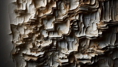 A cracked plaster wall, Ai generated image