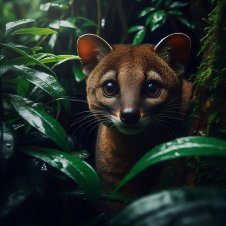 A fossa in Madagascar, Ai generated imageの写真素材