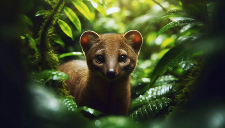 A fossa in Madagascar, Ai generated imageの写真素材