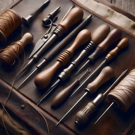 Vintage bookbinding tools