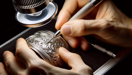 Jewelry Engraving Process, Ai generated image
