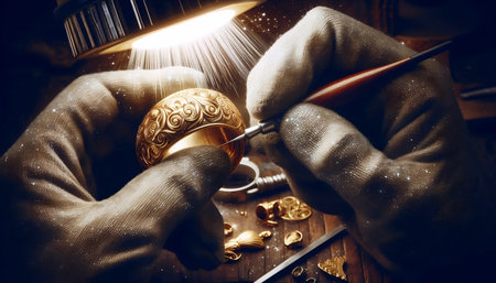 Antique Jewelry Restoration, Ai generated imageの写真素材