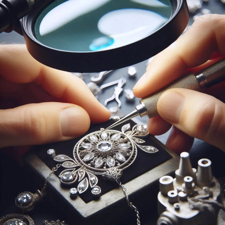 Jewelry Making Artisan, Ai generated imageの写真素材
