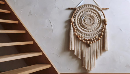 Macrame Wall Hanging, Ai generated imageの写真素材