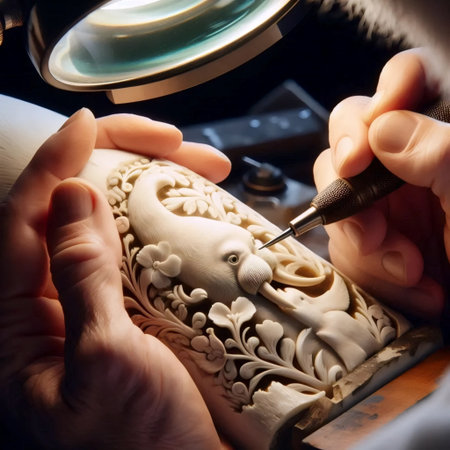Bone Carving Art, Ai generated imageの写真素材