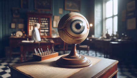 Vintage anatomical model, Ai generated imageの写真素材