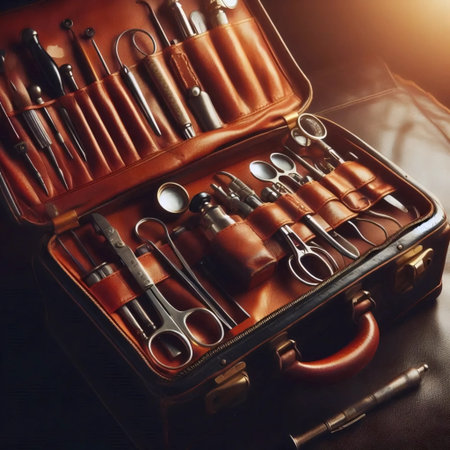 Vintage doctors bag, Ai generated imageの写真素材