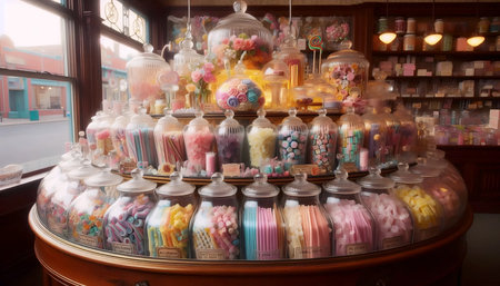 A vintage confectionery display, Ai generated imageの写真素材