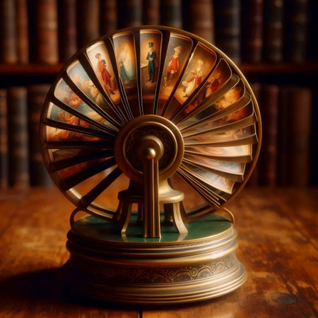 Mystical zoetrope device, Ai generated image