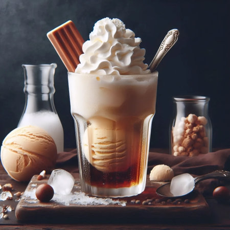 Vintage retro ice-cream, Ai generated image