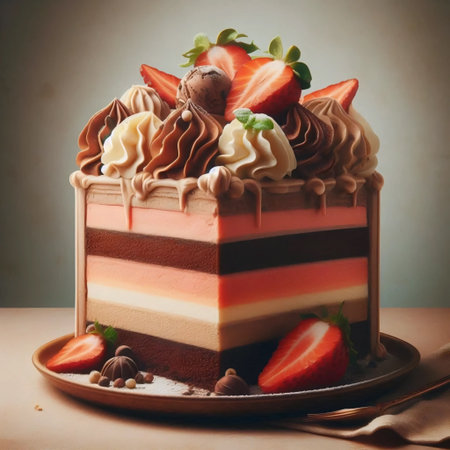 Vintage retro ice-cream, Ai generated image