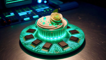 Futuristic ice-cream, Ai generated image