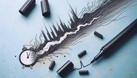 A dried-out marker on paper, Ai generated image