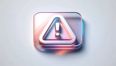 A glass-like neumorphic notification bell, Ai generated imageの写真素材