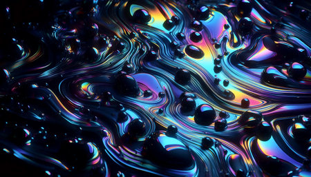 Abstract liquid glass wallpaper for smartphone, AI generated image