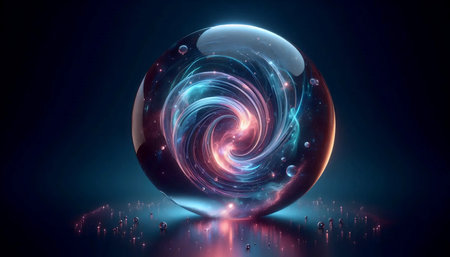 Abstract liquid glass wallpaper for smartphone, AI generated image