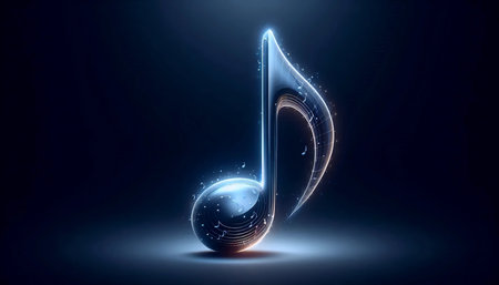 A neumorphic music icon, Ai generated imageの写真素材