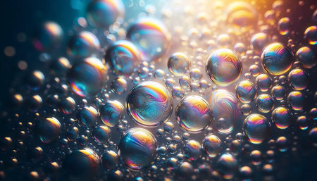 Abstract liquid glass wallpaper for smartphone, AI generated imageの写真素材