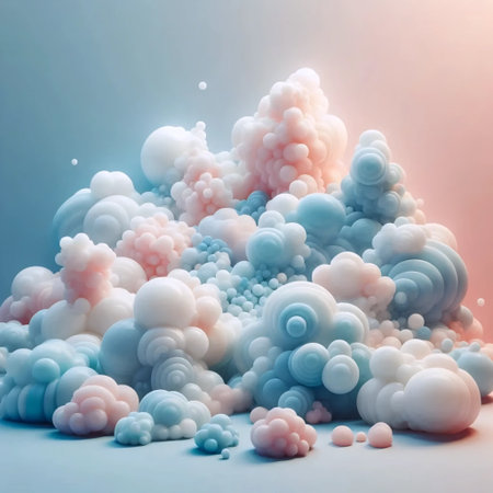 Abstract liquid glass wallpaper, AI generated imageの写真素材