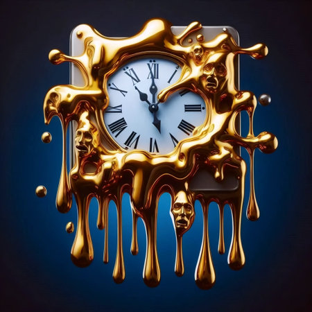 Abstract liquid glass wallpaper, AI generated imageの写真素材