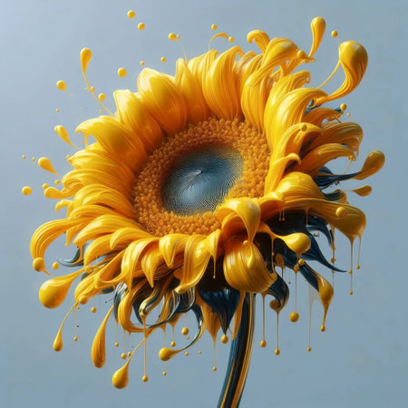 Abstract liquid glass wallpaper, AI generated imageの写真素材