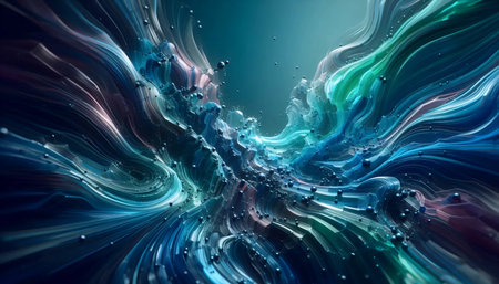 Abstract liquid glass wallpaper, AI generated image