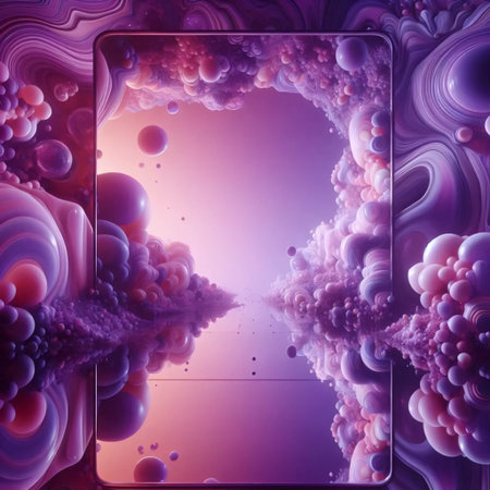 Abstract liquid glass wallpaper, AI generated image