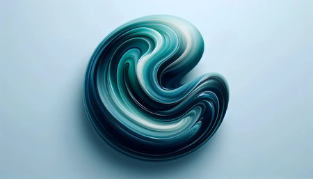 Abstract liquid glass wallpaper, AI generated image