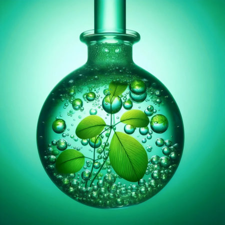 Abstract liquid glass wallpaper, AI generated imageの写真素材