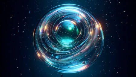 Abstract liquid glass wallpaper, AI generated image