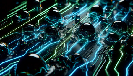Abstract liquid glass wallpaper, AI generated image