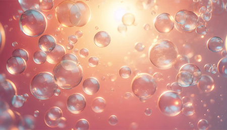 Abstract liquid glass wallpaper, AI generated imageの写真素材