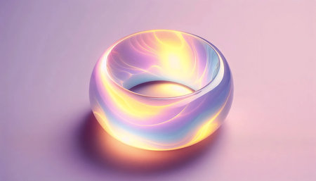 Abstract liquid glass wallpaper, AI generated imageの写真素材