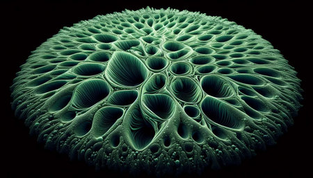 Abstract liquid glass wallpaper, AI generated imageの写真素材