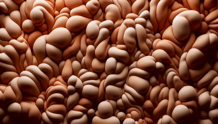 Abstract liquid glass wallpaper, AI generated imageの写真素材