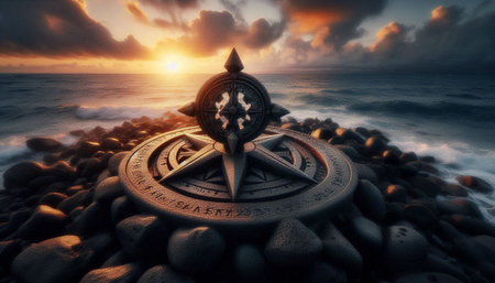 The Celtic Solar Stone Circles, AI generated image