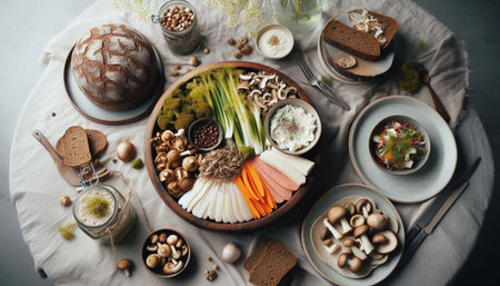 The Nordic Plant-Based Smorgasbord, AI generated image